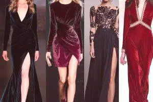 Velvet robes 2019: tendances de la mode, des photos