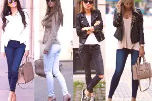Kako nositi skinny jeans: modni nasveti, fotografija